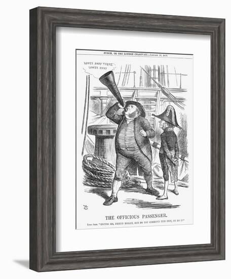 The Officious Passenger, 1866-John Tenniel-Framed Giclee Print