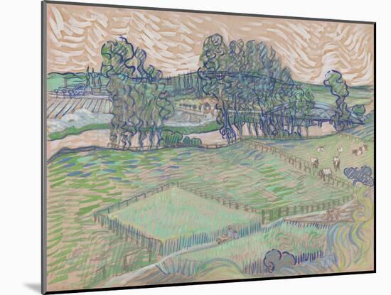 The Oise at Auvers-Vincent van Gogh-Mounted Giclee Print