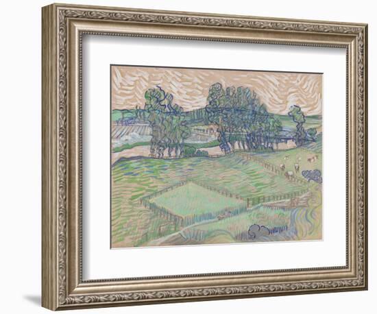 The Oise at Auvers-Vincent van Gogh-Framed Giclee Print