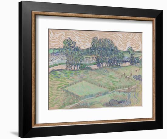 The Oise at Auvers-Vincent van Gogh-Framed Giclee Print