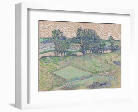 The Oise at Auvers-Vincent van Gogh-Framed Giclee Print