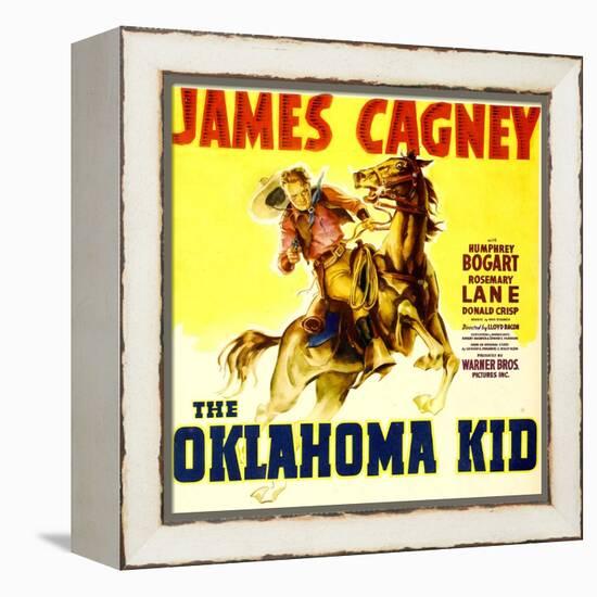 THE OKLAHOMA KID, James Cagney on window card, 1939.-null-Framed Stretched Canvas