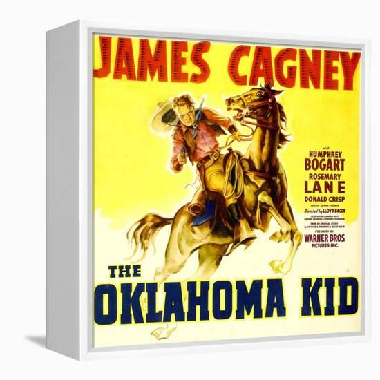 THE OKLAHOMA KID, James Cagney on window card, 1939.-null-Framed Stretched Canvas