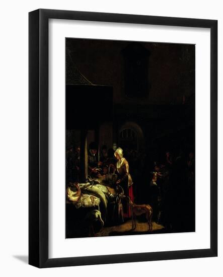 The Old Amsterdam Fish Market on the Dam-Emanuel de Witte-Framed Giclee Print