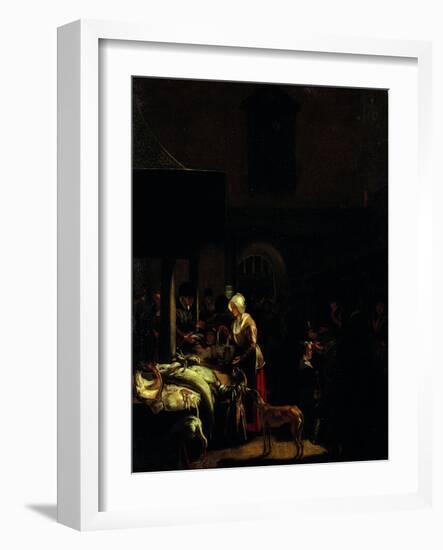 The Old Amsterdam Fish Market on the Dam-Emanuel de Witte-Framed Giclee Print