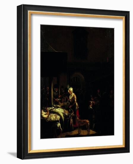 The Old Amsterdam Fish Market on the Dam-Emanuel de Witte-Framed Giclee Print