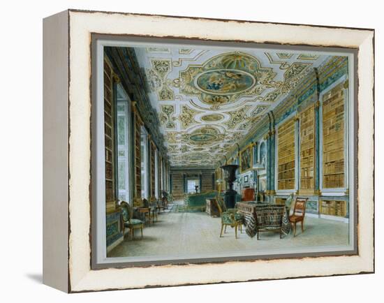 The Old Ballroom, Now the Library, Chatsworth-William Henry Hunt-Framed Premier Image Canvas
