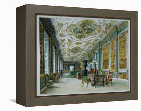 The Old Ballroom, Now the Library, Chatsworth-William Henry Hunt-Framed Premier Image Canvas