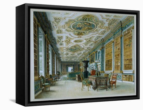 The Old Ballroom, Now the Library, Chatsworth-William Henry Hunt-Framed Premier Image Canvas