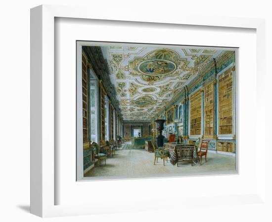 The Old Ballroom, Now the Library, Chatsworth-William Henry Hunt-Framed Giclee Print