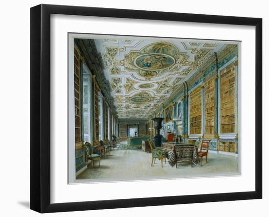 The Old Ballroom, Now the Library, Chatsworth-William Henry Hunt-Framed Giclee Print