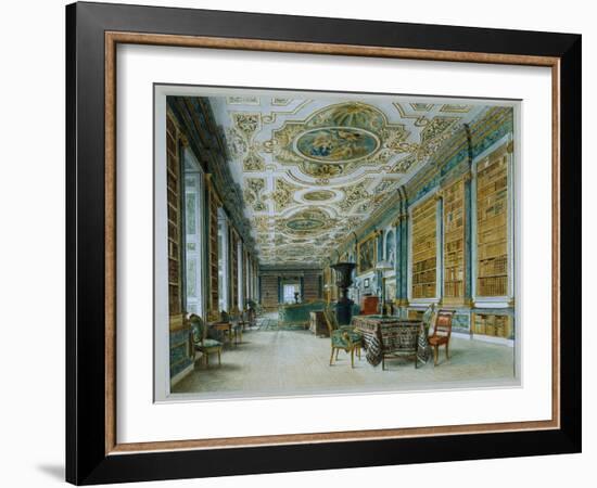 The Old Ballroom, Now the Library, Chatsworth-William Henry Hunt-Framed Giclee Print