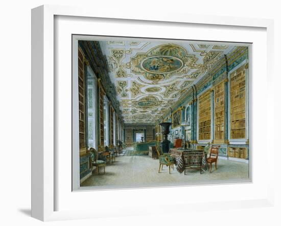 The Old Ballroom, Now the Library, Chatsworth-William Henry Hunt-Framed Giclee Print