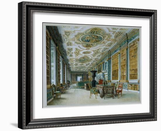 The Old Ballroom, Now the Library, Chatsworth-William Henry Hunt-Framed Giclee Print