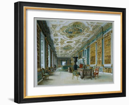 The Old Ballroom, Now the Library, Chatsworth-William Henry Hunt-Framed Giclee Print