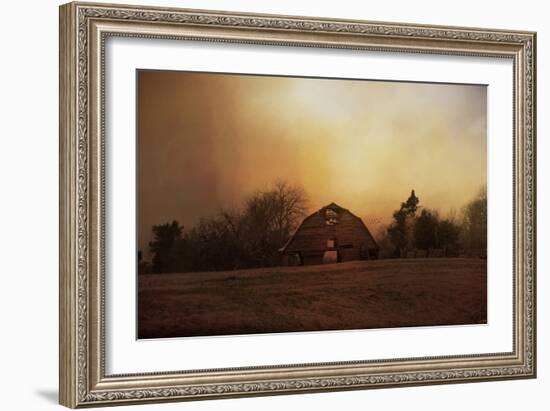 The Old Barn on a Fall Evening-Jai Johnson-Framed Giclee Print