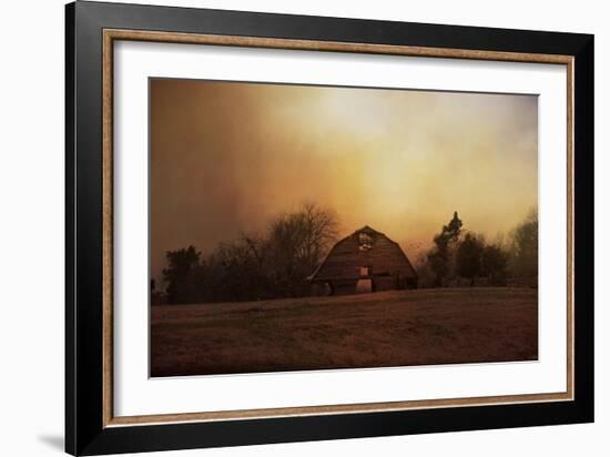 The Old Barn on a Fall Evening-Jai Johnson-Framed Giclee Print