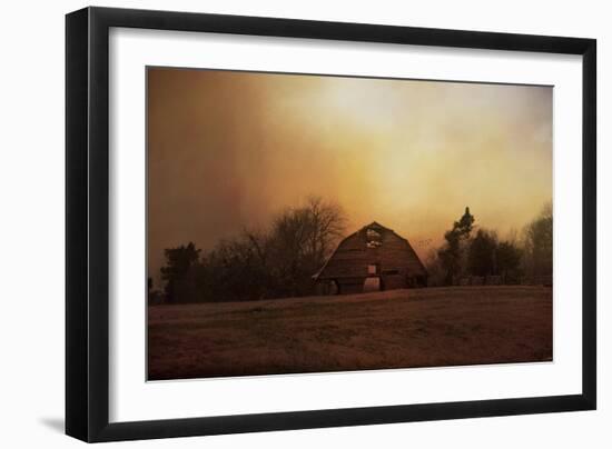 The Old Barn on a Fall Evening-Jai Johnson-Framed Giclee Print