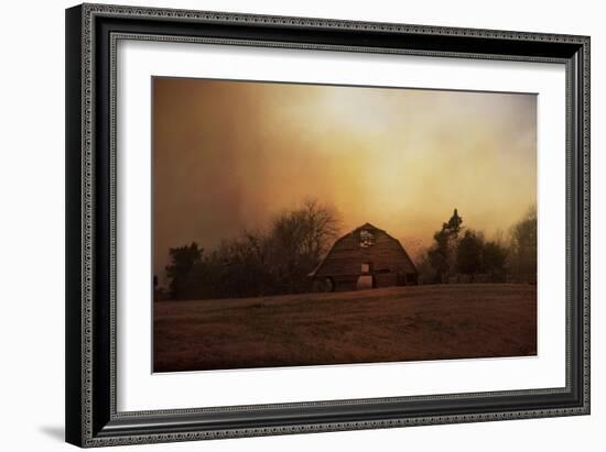 The Old Barn on a Fall Evening-Jai Johnson-Framed Giclee Print