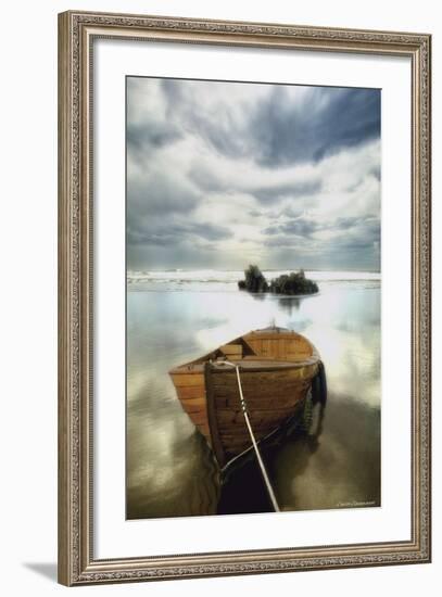 The Old Boat-Carlos Casamayor-Framed Art Print