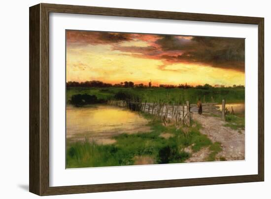 The Old Bridge over Hook Pond, 1907-Thomas Moran-Framed Giclee Print