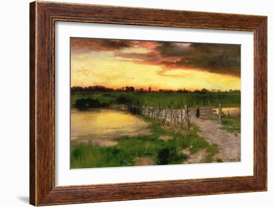 The Old Bridge over Hook Pond, 1907-Thomas Moran-Framed Giclee Print