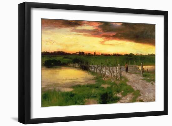 The Old Bridge over Hook Pond, 1907-Thomas Moran-Framed Giclee Print