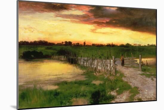 The Old Bridge over Hook Pond, 1907-Thomas Moran-Mounted Giclee Print