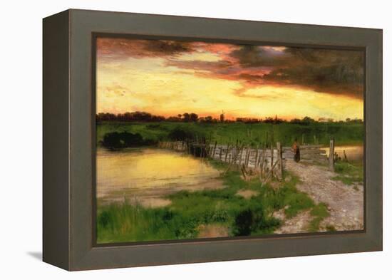 The Old Bridge over Hook Pond, 1907-Thomas Moran-Framed Premier Image Canvas