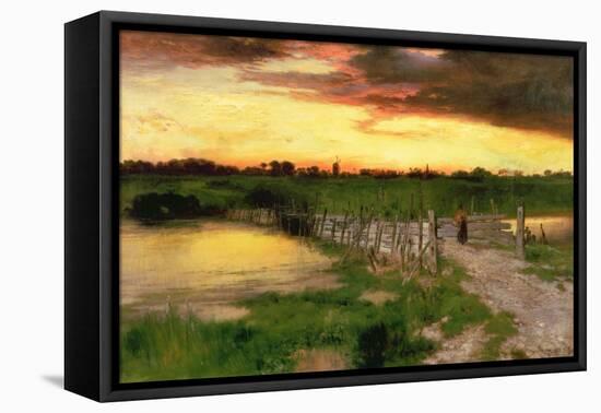 The Old Bridge over Hook Pond, 1907-Thomas Moran-Framed Premier Image Canvas