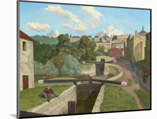 The Old Canal, Bath (Oil on Canvas)-John Northcote Nash-Mounted Giclee Print