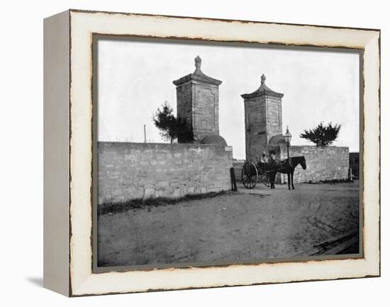 The Old City Gate, St Augustine, Florida, USA, 1893-John L Stoddard-Framed Premier Image Canvas