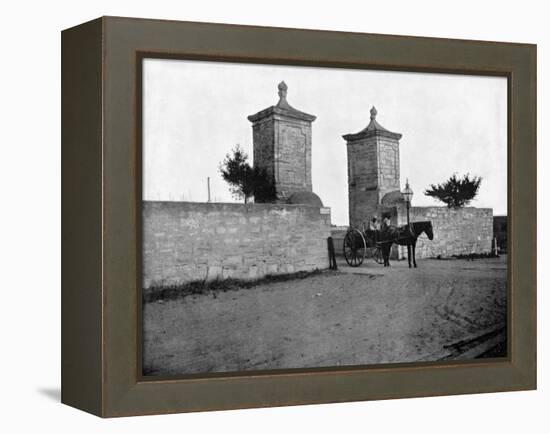 The Old City Gate, St Augustine, Florida, USA, 1893-John L Stoddard-Framed Premier Image Canvas