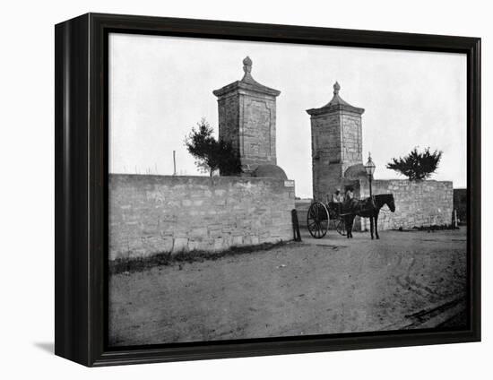 The Old City Gate, St Augustine, Florida, USA, 1893-John L Stoddard-Framed Premier Image Canvas