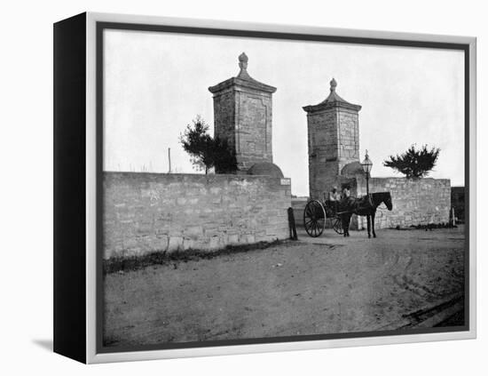 The Old City Gate, St Augustine, Florida, USA, 1893-John L Stoddard-Framed Premier Image Canvas