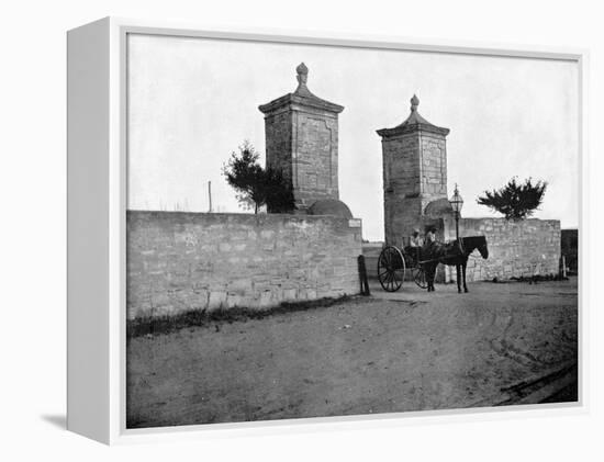 The Old City Gate, St Augustine, Florida, USA, 1893-John L Stoddard-Framed Premier Image Canvas