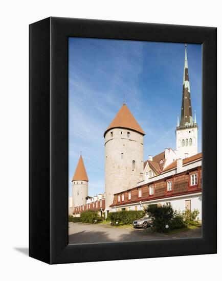 The Old City walls, Old Town, UNESCO World Heritage Site, Tallinn, Estonia, Europe-Ben Pipe-Framed Premier Image Canvas