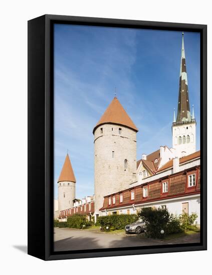The Old City walls, Old Town, UNESCO World Heritage Site, Tallinn, Estonia, Europe-Ben Pipe-Framed Premier Image Canvas