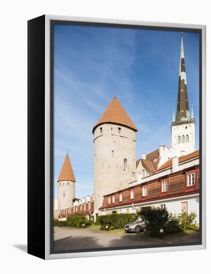 The Old City walls, Old Town, UNESCO World Heritage Site, Tallinn, Estonia, Europe-Ben Pipe-Framed Premier Image Canvas