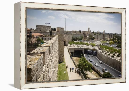 The Old City Walls, UNESCO World Heritage Site, Jerusalem, Israel, Middle East-Yadid Levy-Framed Premier Image Canvas