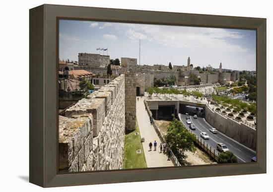 The Old City Walls, UNESCO World Heritage Site, Jerusalem, Israel, Middle East-Yadid Levy-Framed Premier Image Canvas