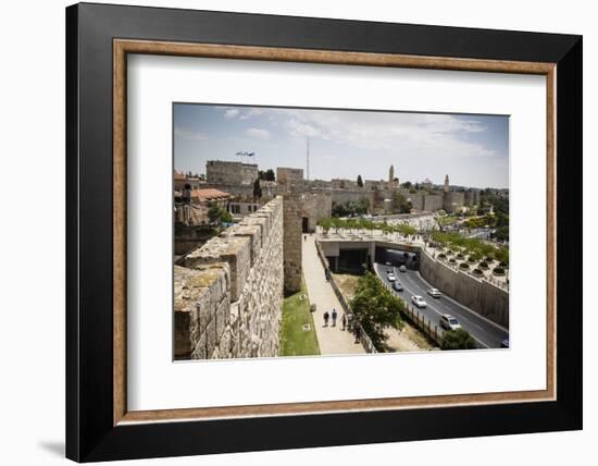 The Old City Walls, UNESCO World Heritage Site, Jerusalem, Israel, Middle East-Yadid Levy-Framed Photographic Print