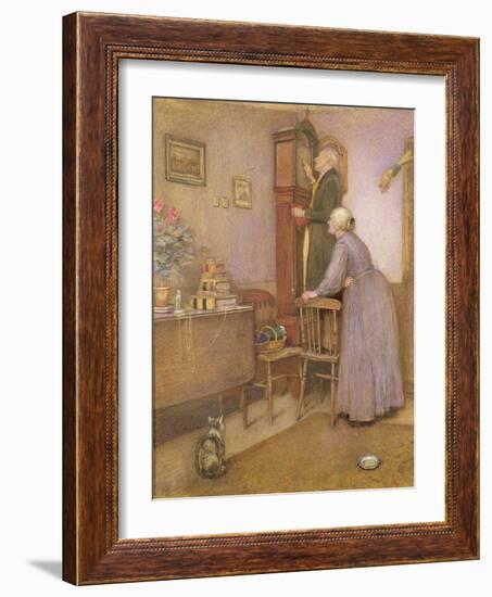 The Old Clock, 1863-George John Pinwell-Framed Giclee Print