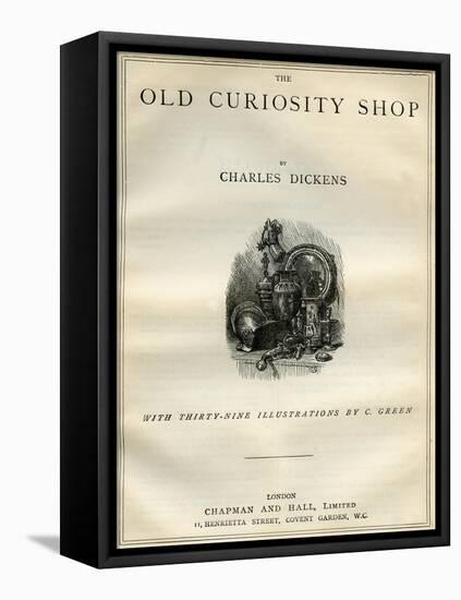 The Old Curiosity Shop by Charles Dickens-Charles Green-Framed Premier Image Canvas