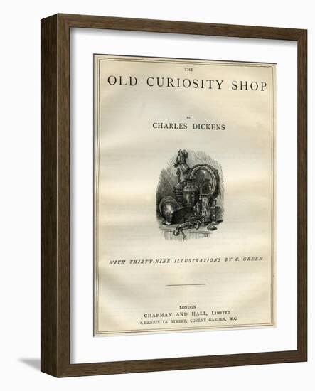 The Old Curiosity Shop by Charles Dickens-Charles Green-Framed Giclee Print