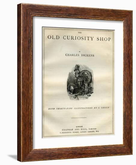 The Old Curiosity Shop by Charles Dickens-Charles Green-Framed Giclee Print