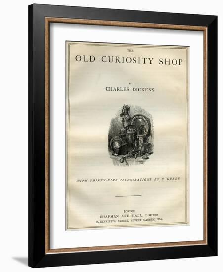 The Old Curiosity Shop by Charles Dickens-Charles Green-Framed Giclee Print