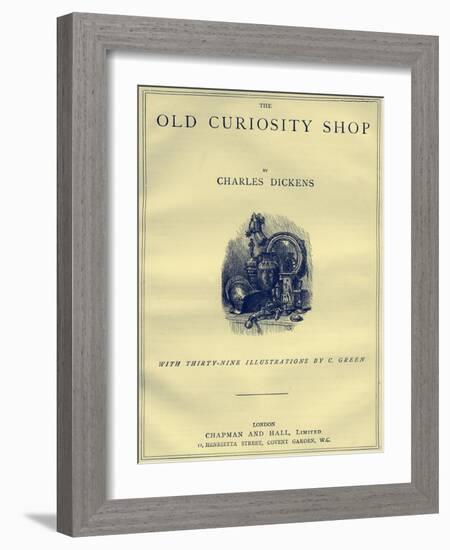 The Old Curiosity Shop by Charles Dickens-Charles Green-Framed Giclee Print