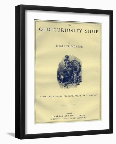 The Old Curiosity Shop by Charles Dickens-Charles Green-Framed Giclee Print