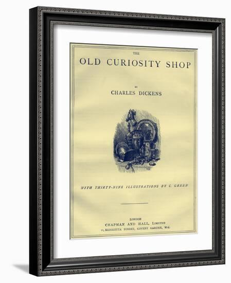 The Old Curiosity Shop by Charles Dickens-Charles Green-Framed Giclee Print